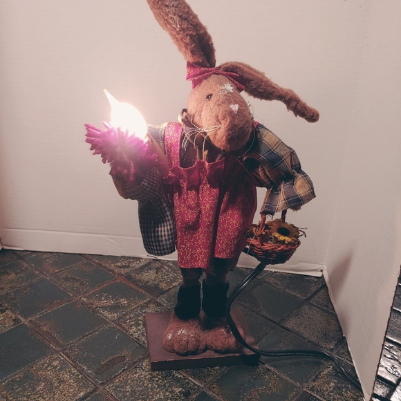 Farmhouse Country Decor Light-Up Rabbit - Picture 4 of 5